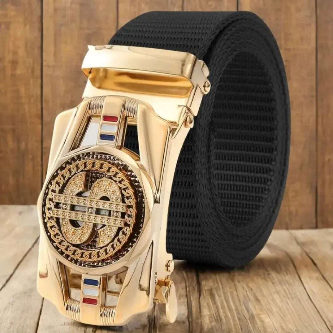 BLACK DOLLAR BLING BELT BLING8UK