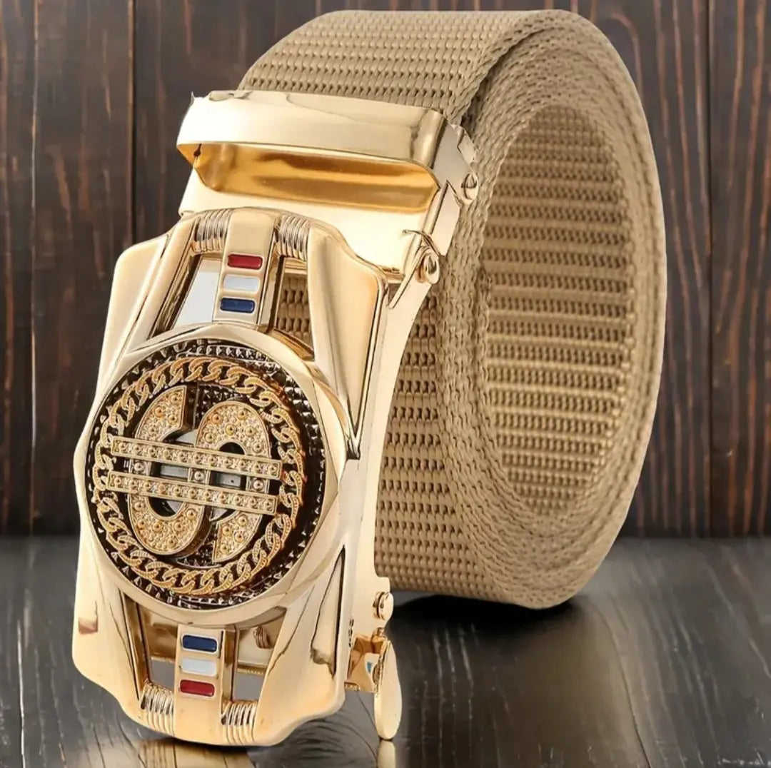 GOLD DOLLAR BLING BELT BLING8UK