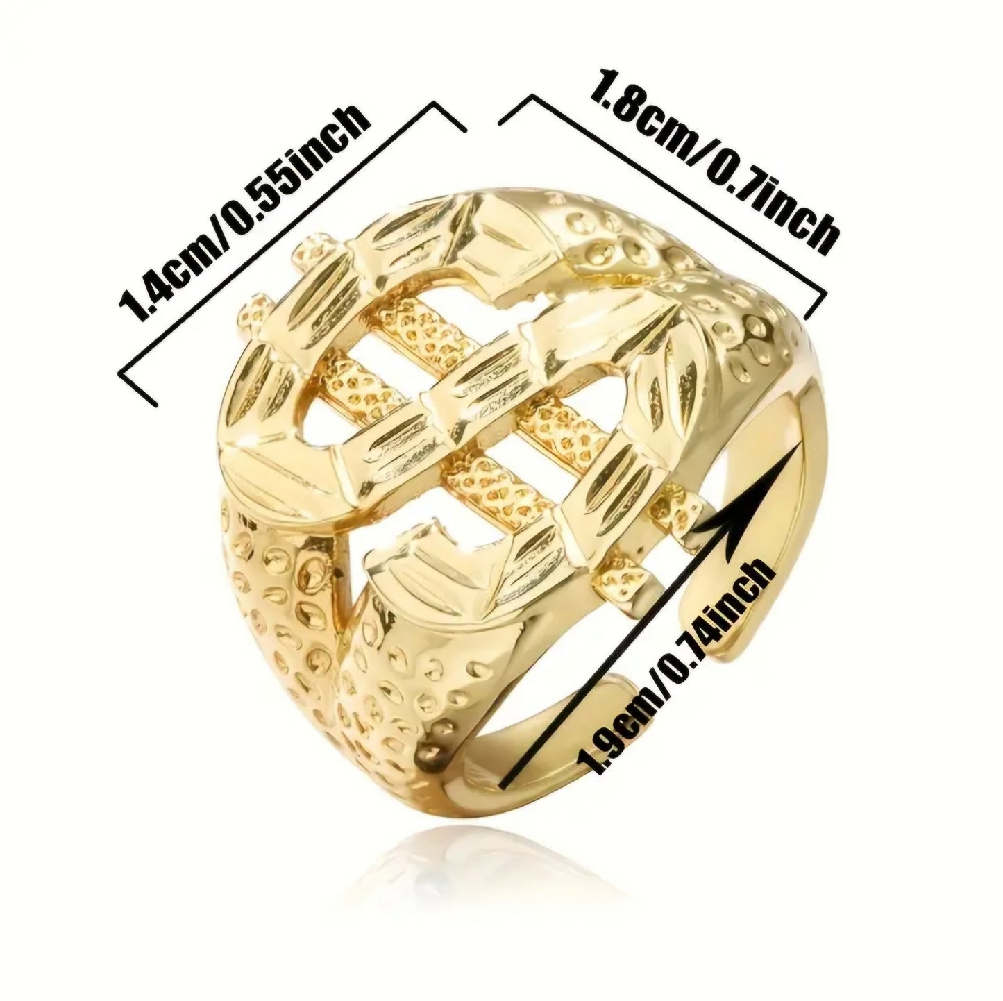 GOLDEN DOLLAR RING BLING8UK