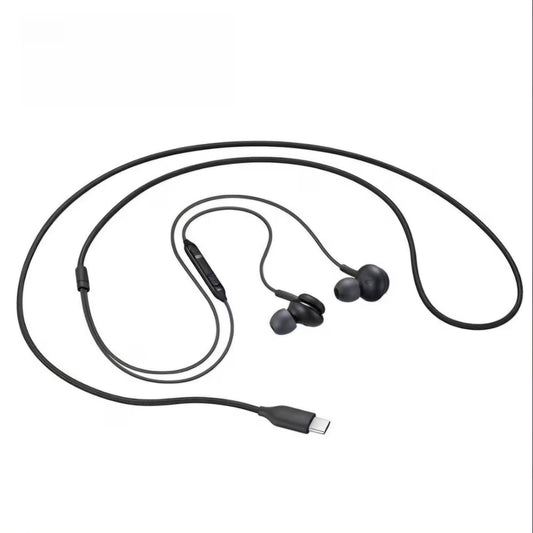 WIRED C-TYPE BLACK HEADPHONE B+F 8
