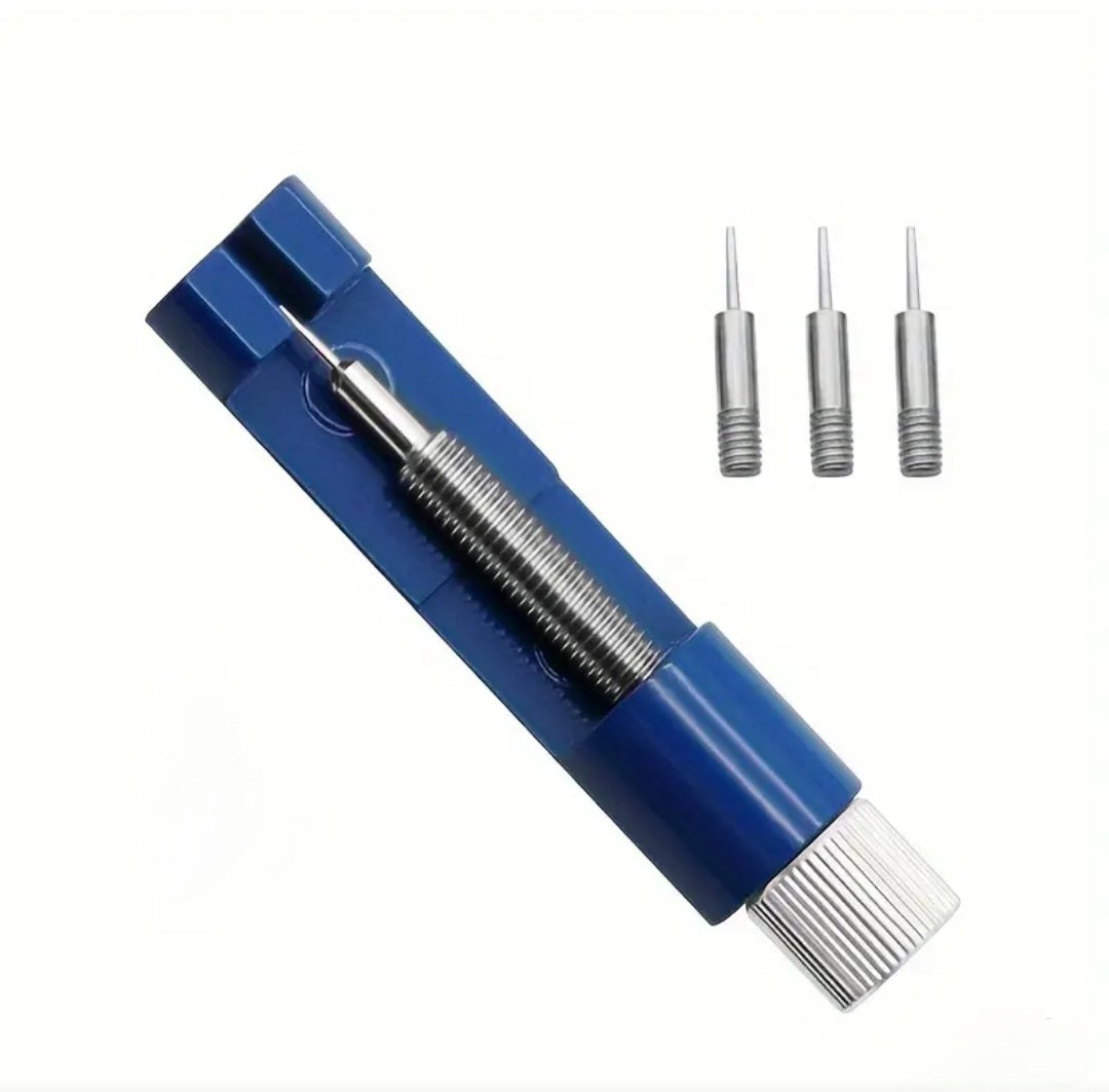 BLUE STAINLESS STEEL WATCH LINK REMOVER BLING8UK