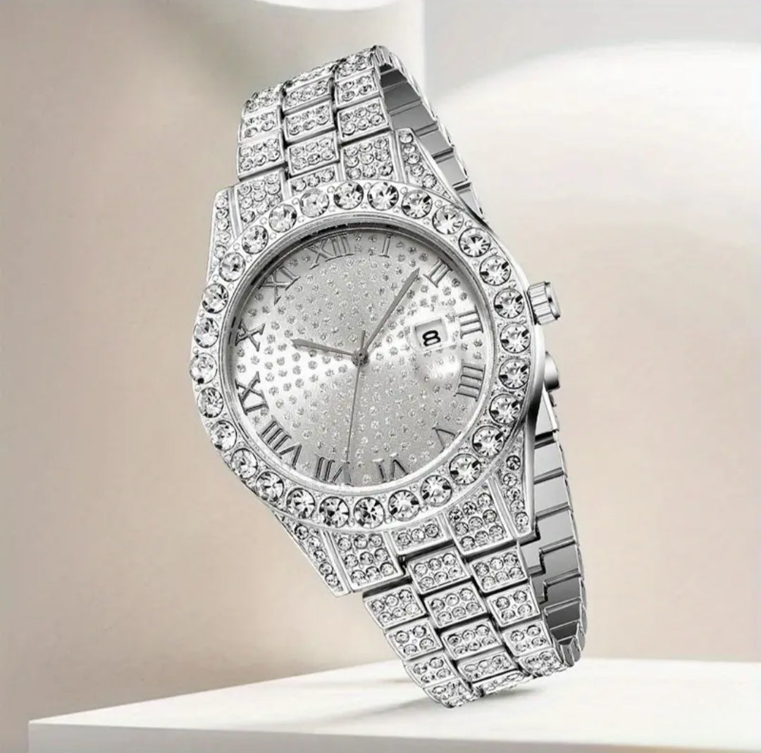 ELEGANT SPARKLE QUARTZ WATCH BLING8UK