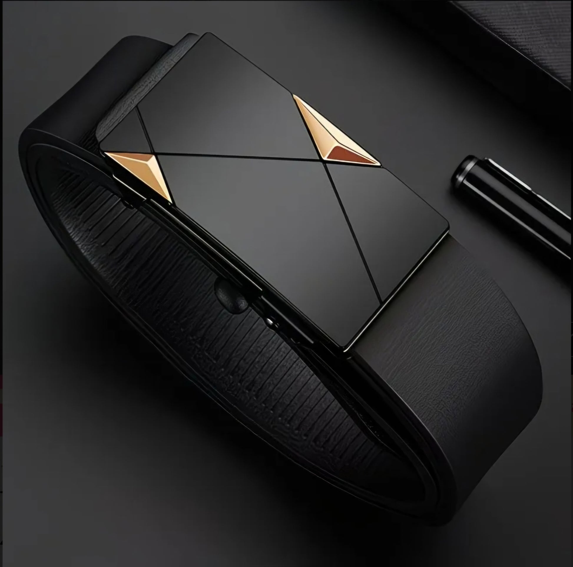 BLACK & GOLD BUISSNESS BELT B+F 8
