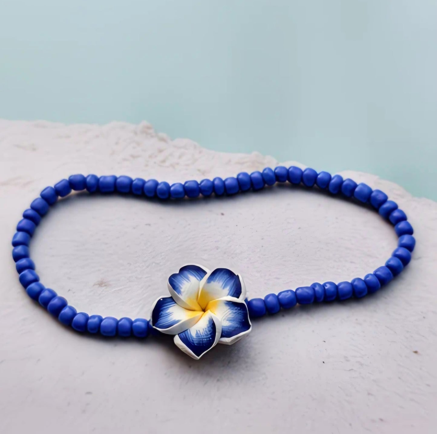 BLUE SUMMER FLOWER ANKLET B+F 8