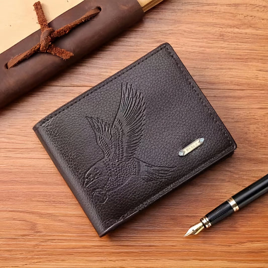 BLACK EAGLE FAUX LEATHER WALLET B+F 8