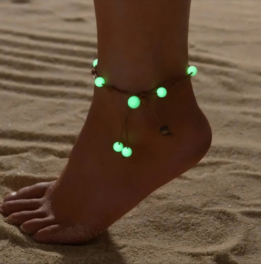 WOVEN GLOW IN THE DARK ANKLET B+F 8