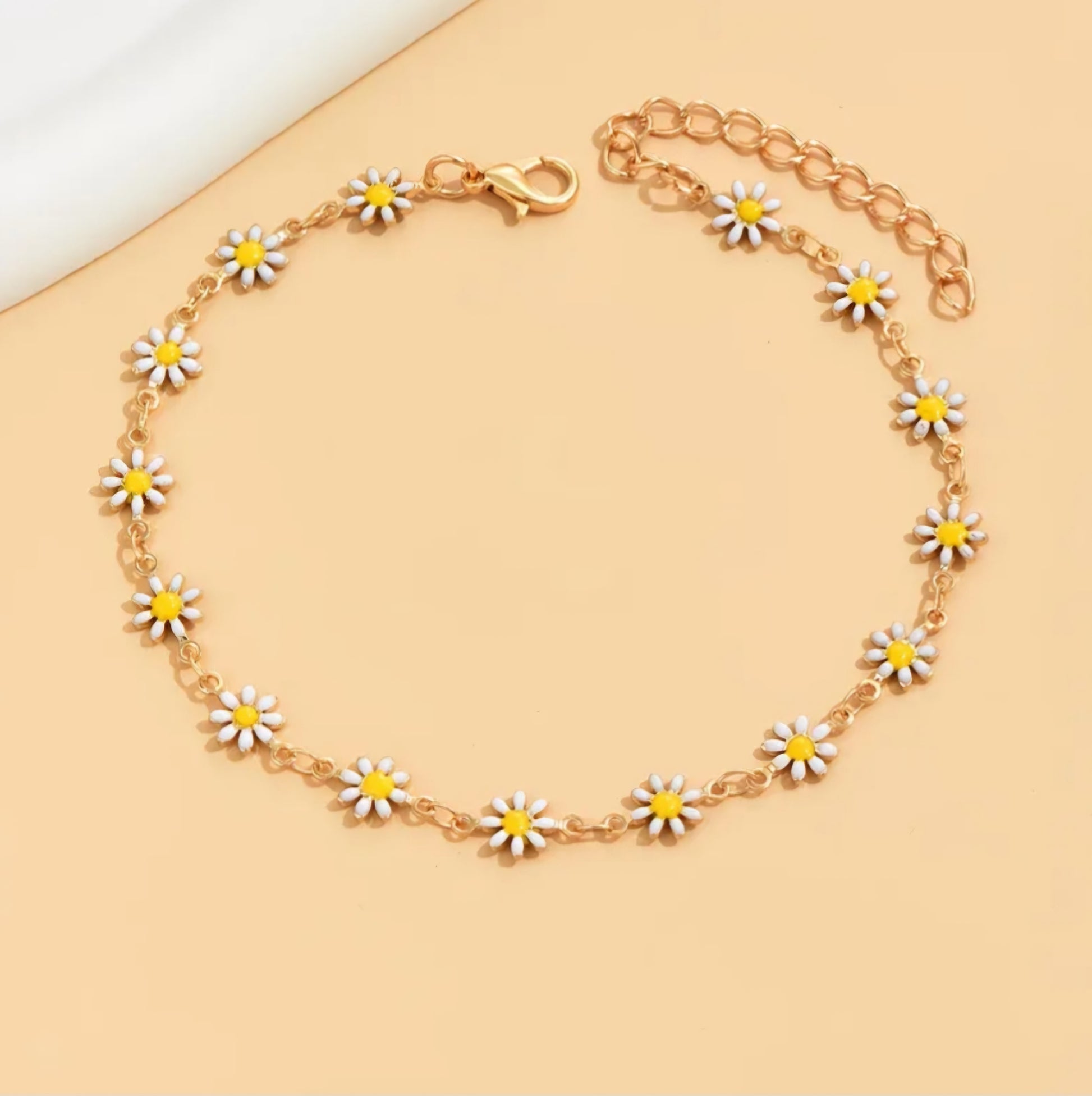 DAISY FLOWER ANKLET B+F 8