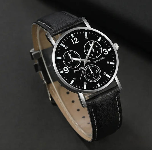 GLOW IN DARK BLACK WATCH BLING8UK