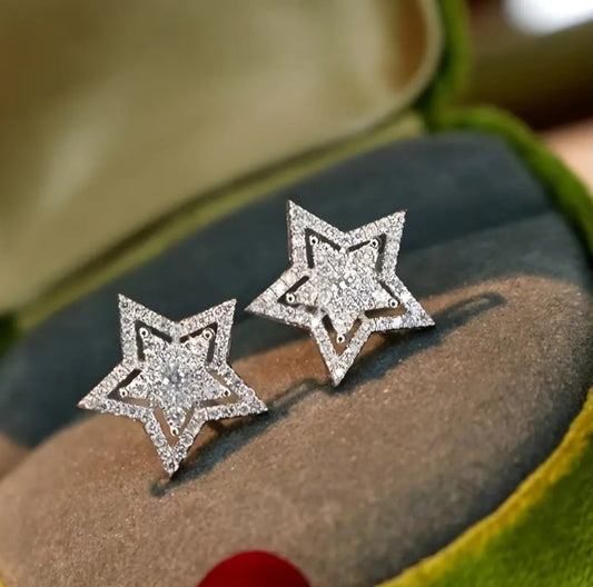STAR STUD EARRINGS BLING8UK