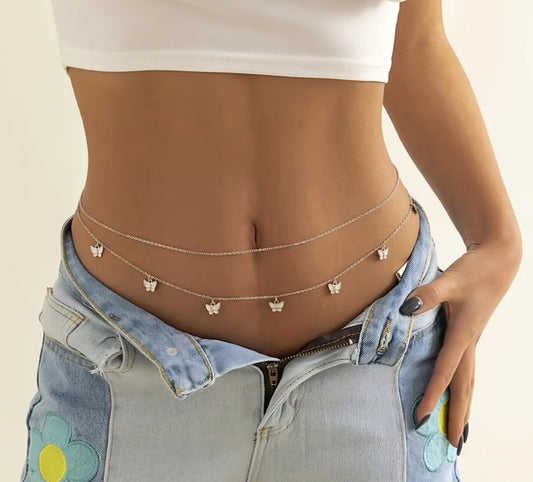 BUTTERFLY WAIST BODY CHAIN B+F 8