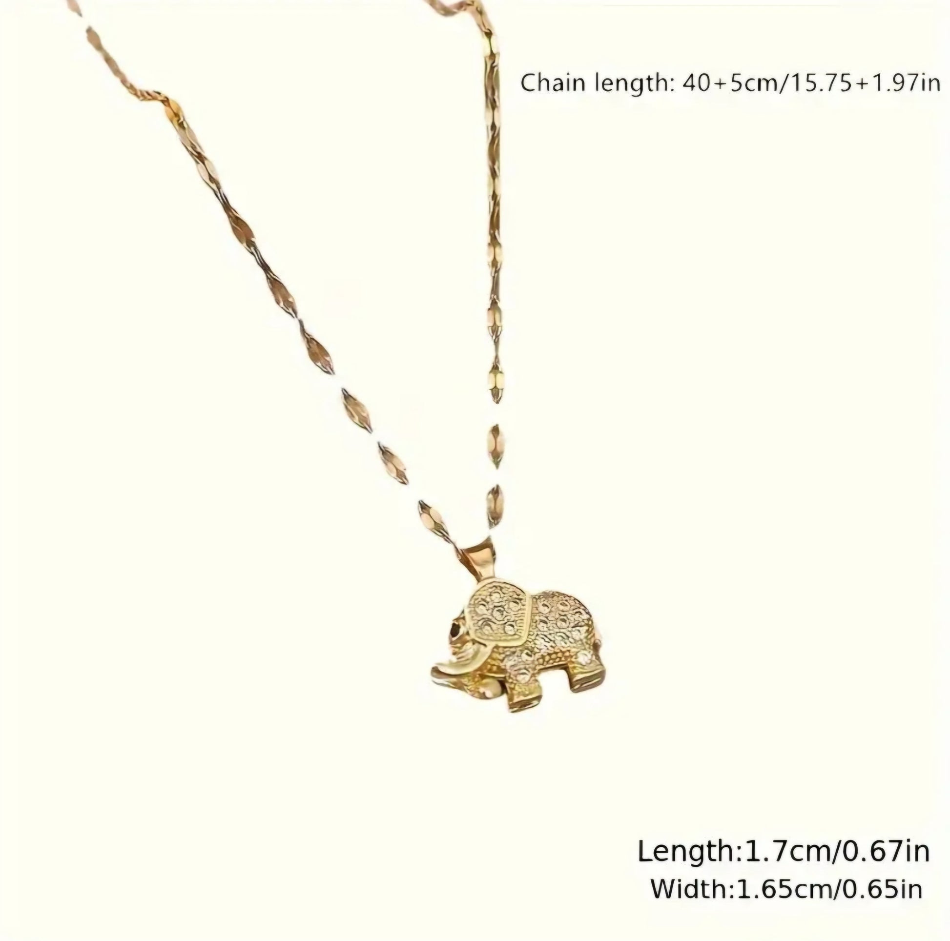 ELEPHANT NECKLACE BLING8UK