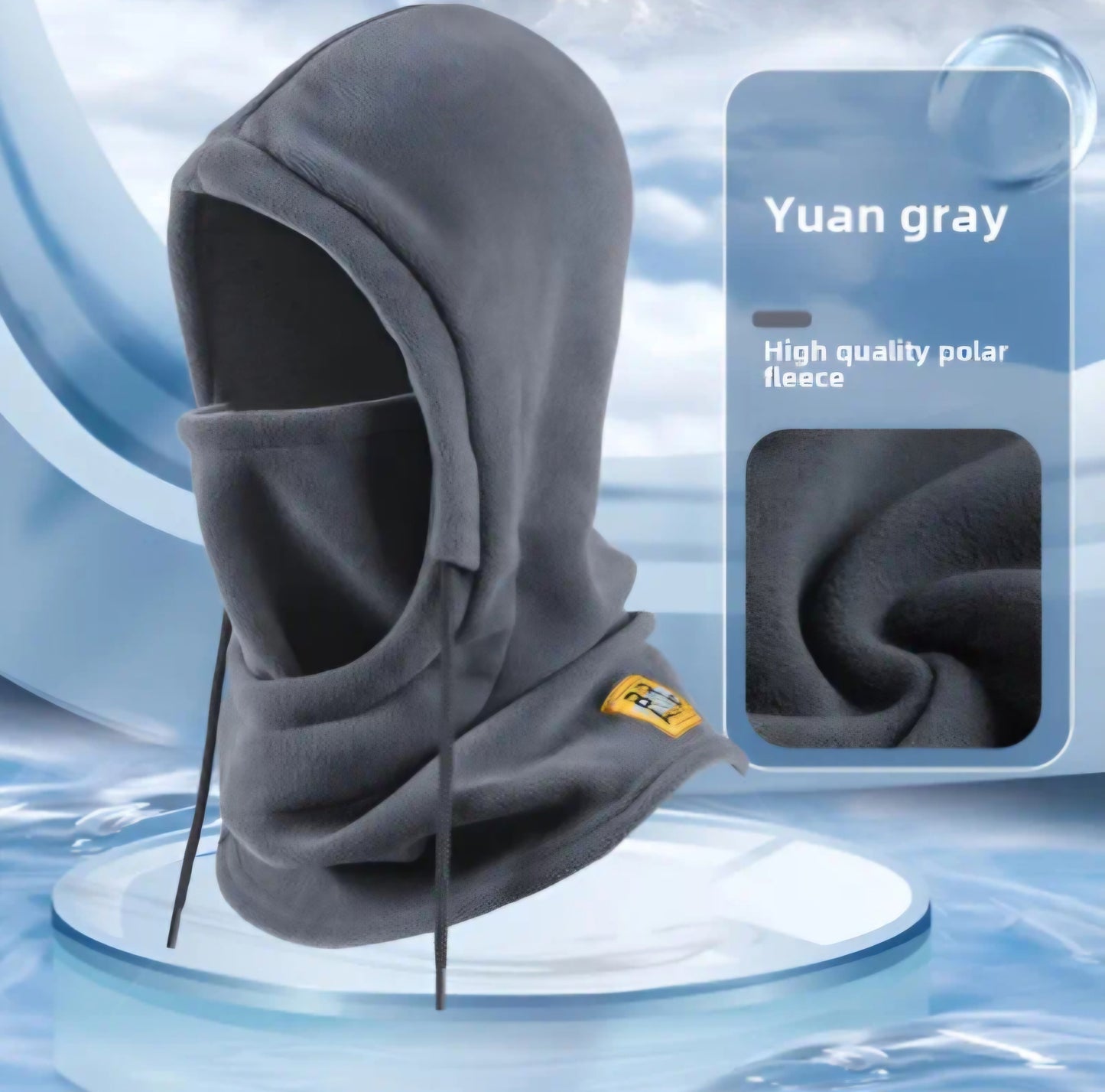GREY FULL COVERAGE BALACLAVA HOOD BLING8UK