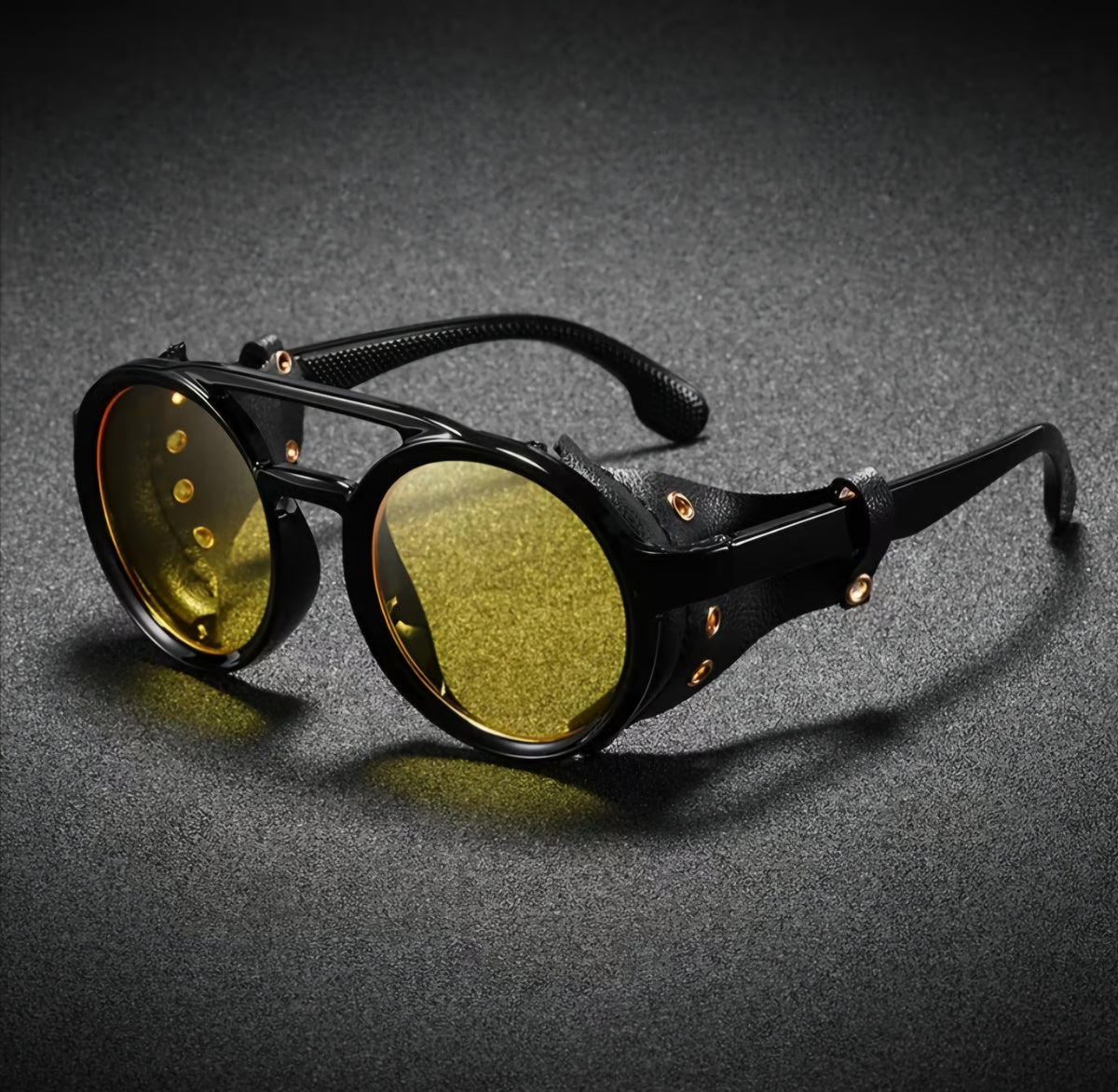 STEAMPUNK BLACK/YELLOW GO GLASSES B+F 8