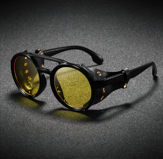 STEAMPUNK BLACK/YELLOW GO GLASSES B+F 8