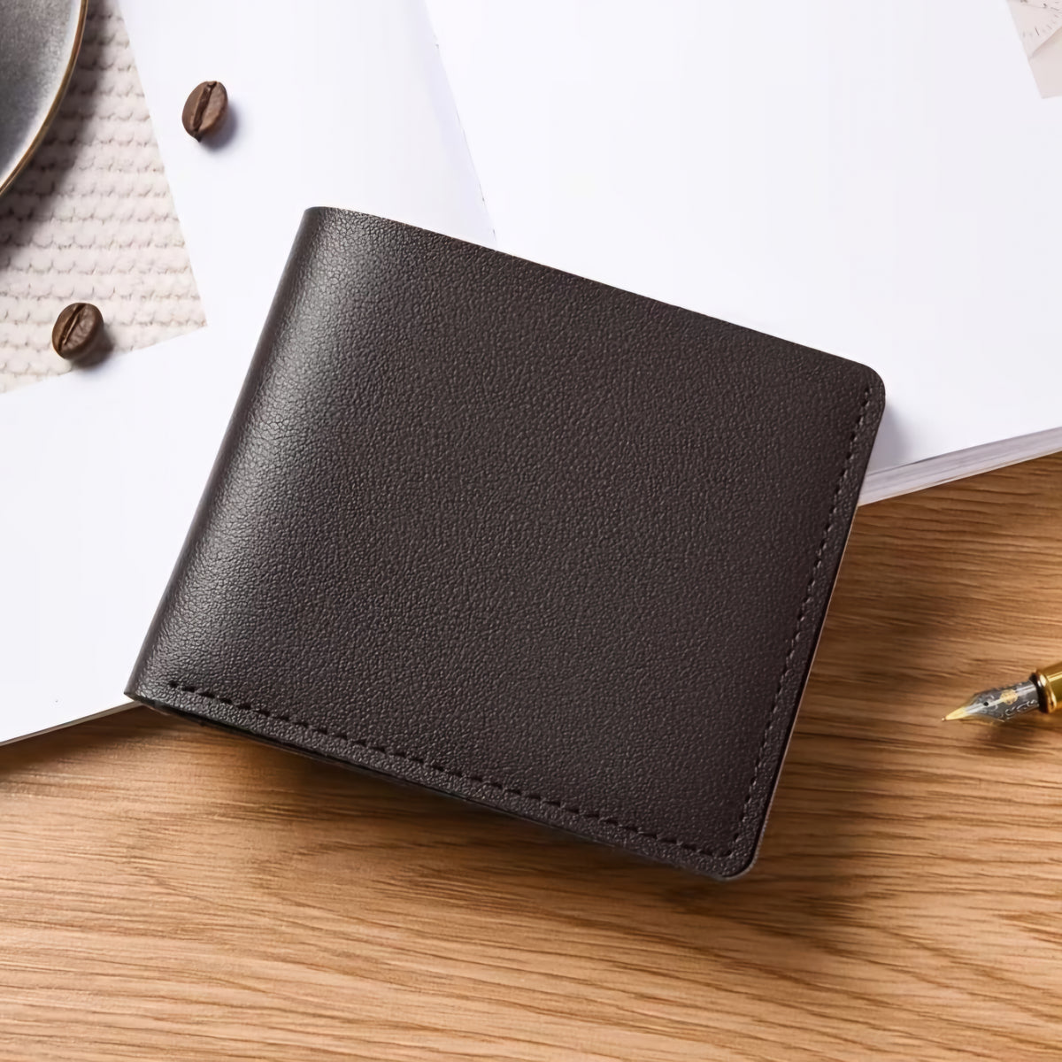 DARK COFFEE ULTRA-THIN WALLET B+F 8