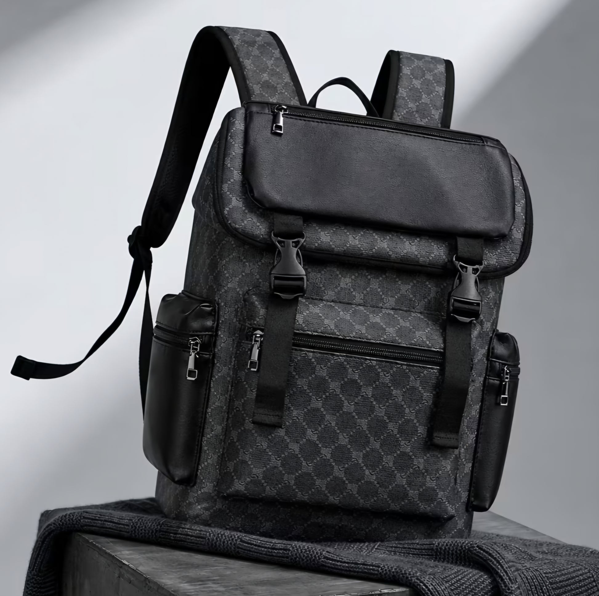 BLACK LUXURY BACKPACK B+F 8