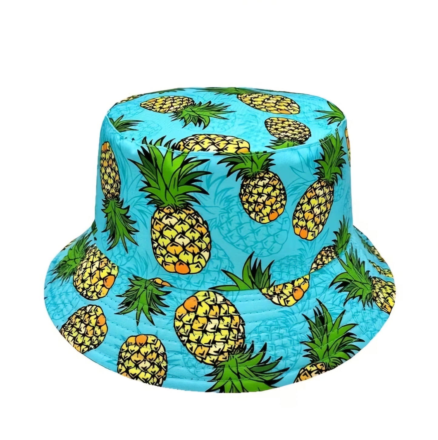 BLUE PINNAPLE BUCKET HAT B+F 8