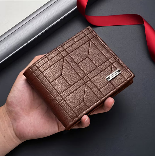 BROWN STYLISH ULTRA-THIN WALLET B+F 8
