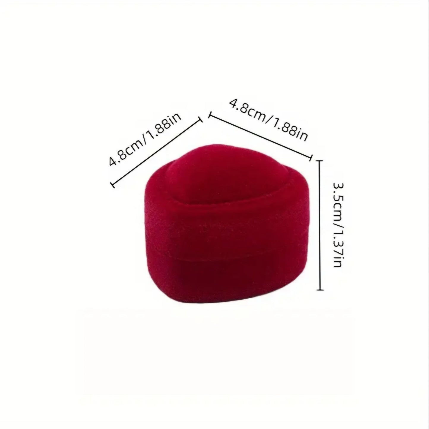 RED LOVE HEART RING BOX BLING8UK