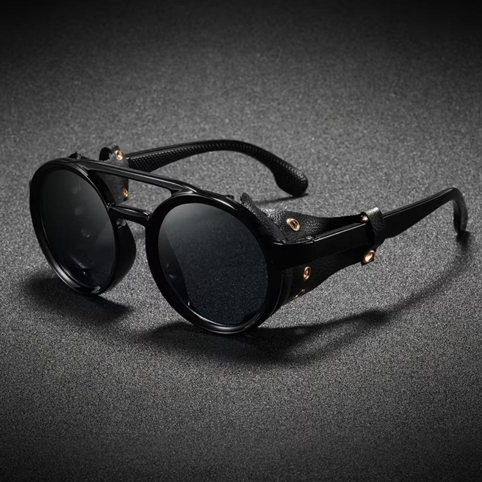 STEAMPUNK ALL BLACK GO GLASSES B+F 8